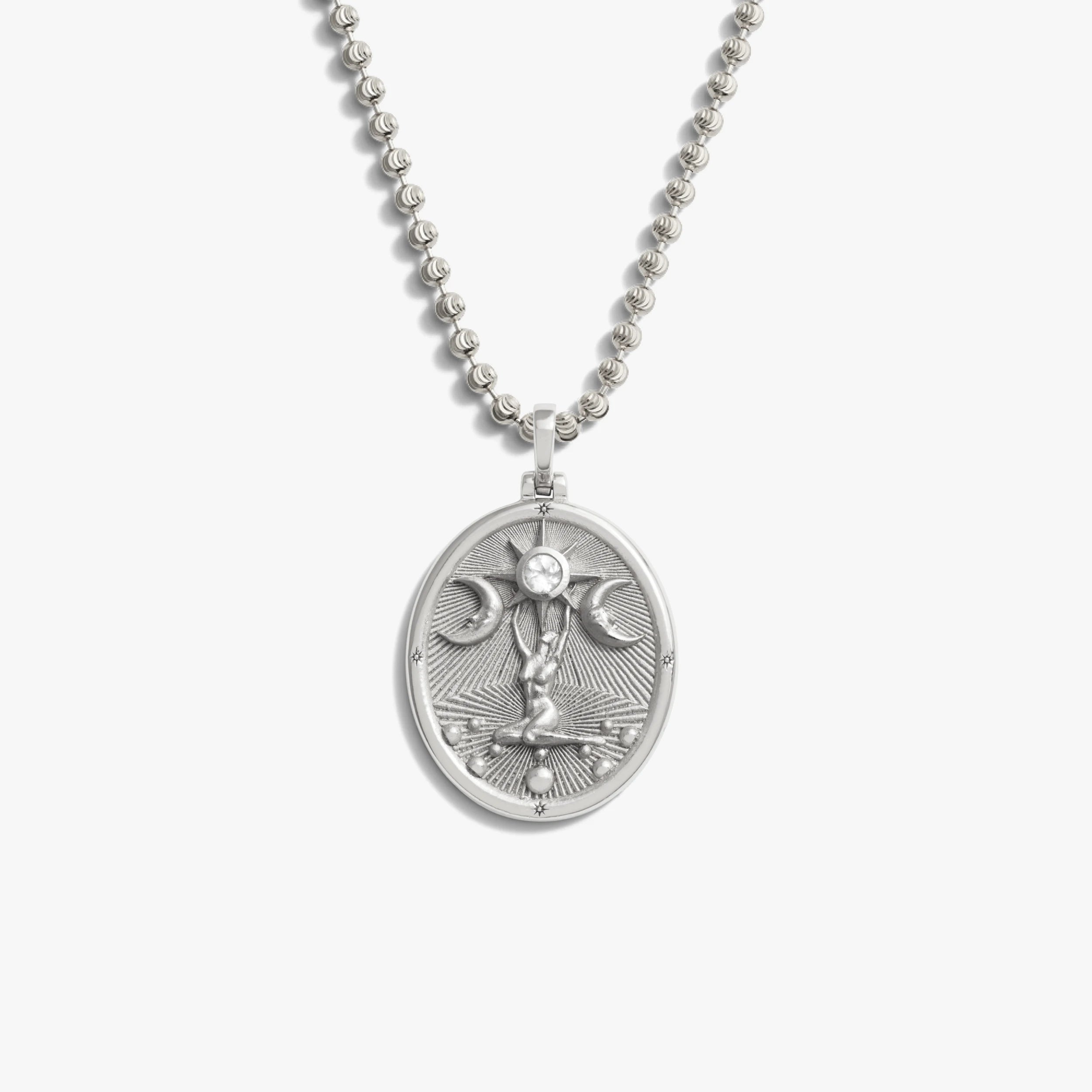 Awe Inspired Necklaces 925 Sterling Silver / 16"-18" Moon Cut Chain / Moon Cut Asteria Necklace