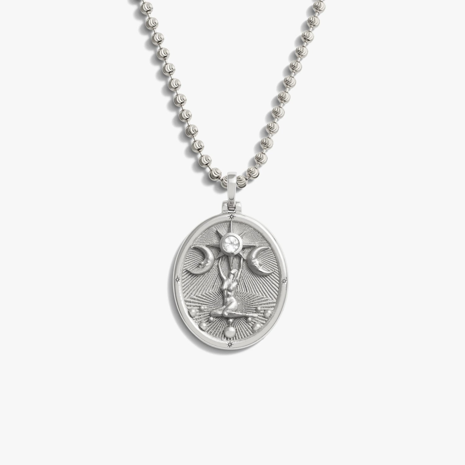 Awe Inspired Necklaces 925 Sterling Silver / 16"-18" Moon Cut Chain / Moon Cut Asteria Necklace