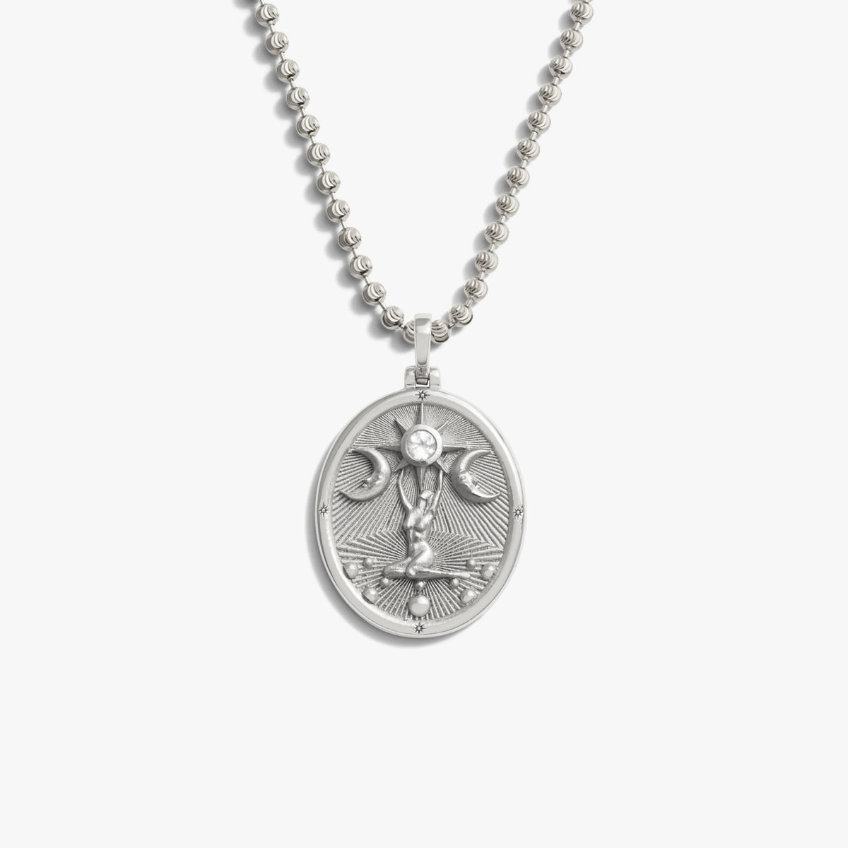 Awe Inspired Necklaces 925 Sterling Silver / 16"-18" Moon Cut Chain / Moon Cut Asteria Necklace