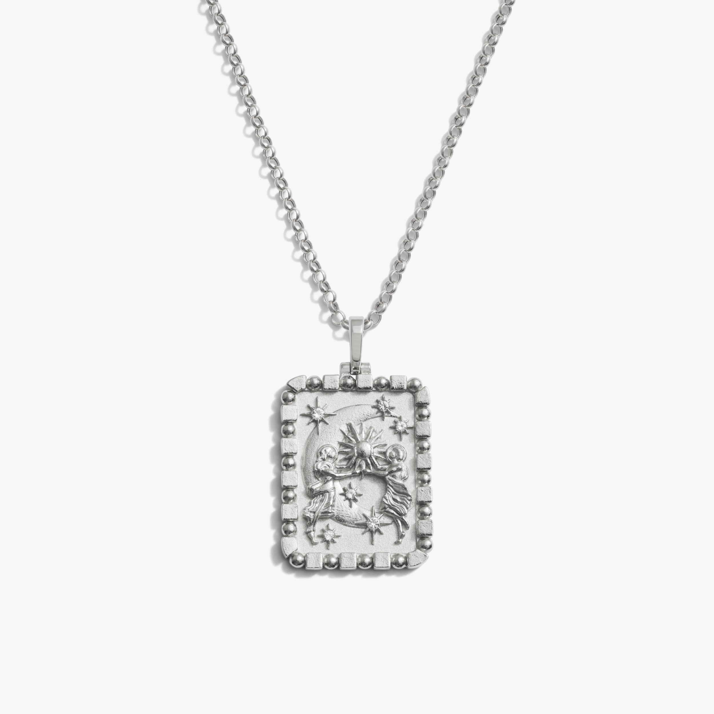 Awe Inspired Necklaces 925 Sterling Silver / 16-18" Rolo Chain Celestial Duo Necklace