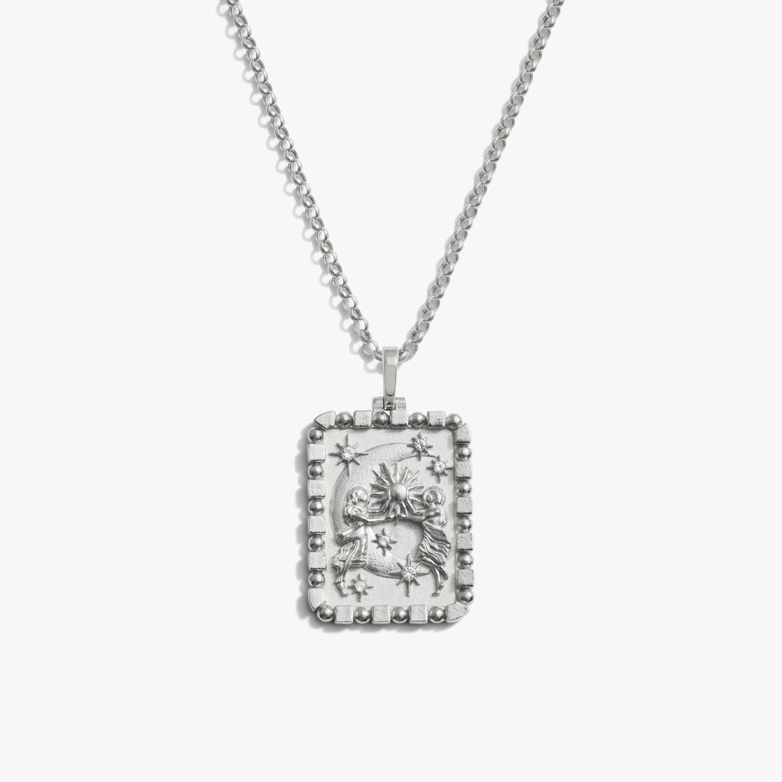 Awe Inspired Necklaces 925 Sterling Silver / 16-18" Rolo Chain Celestial Duo Necklace