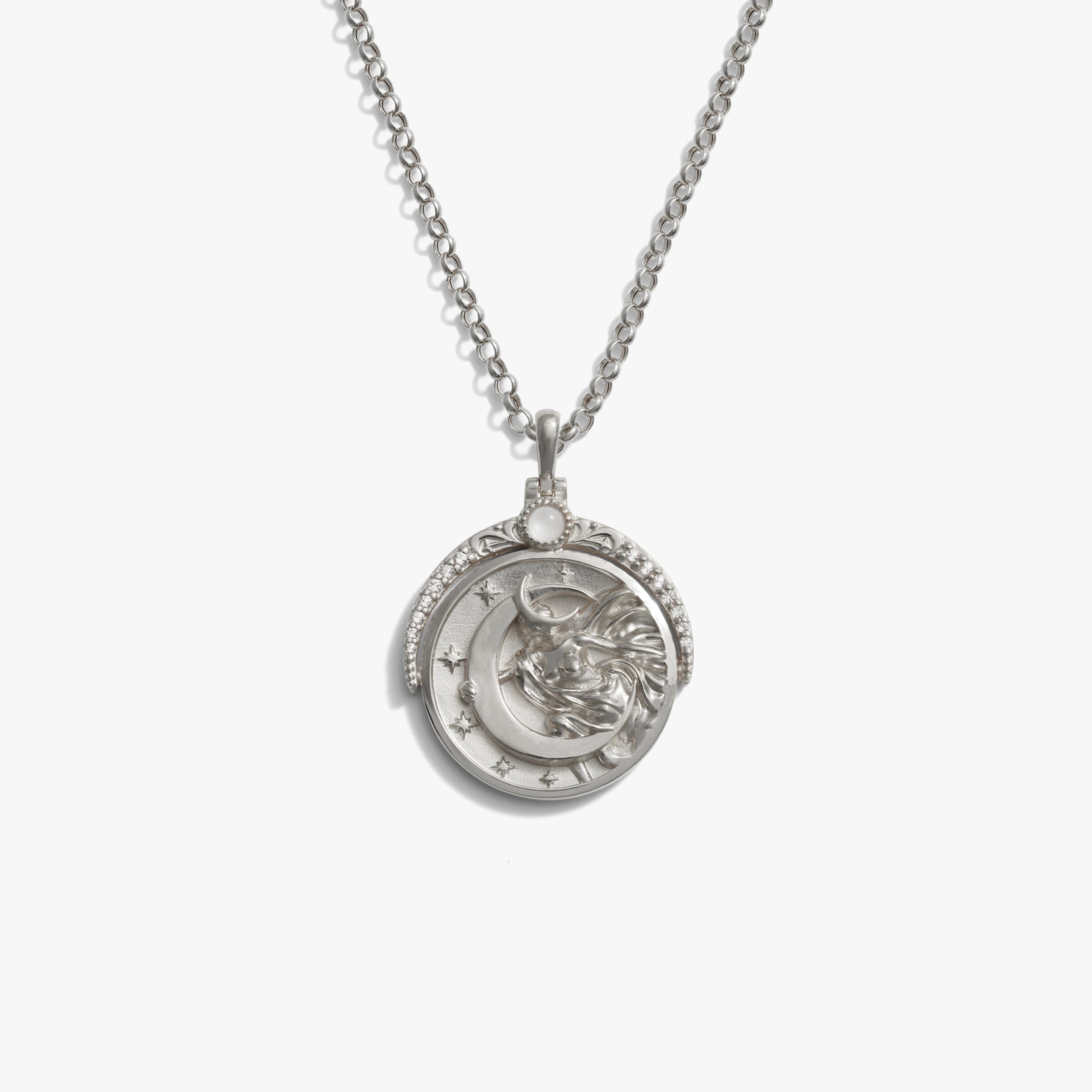 Awe Inspired Necklaces 925 Sterling Silver / 16-18" Rolo Special Edition Selene Necklace