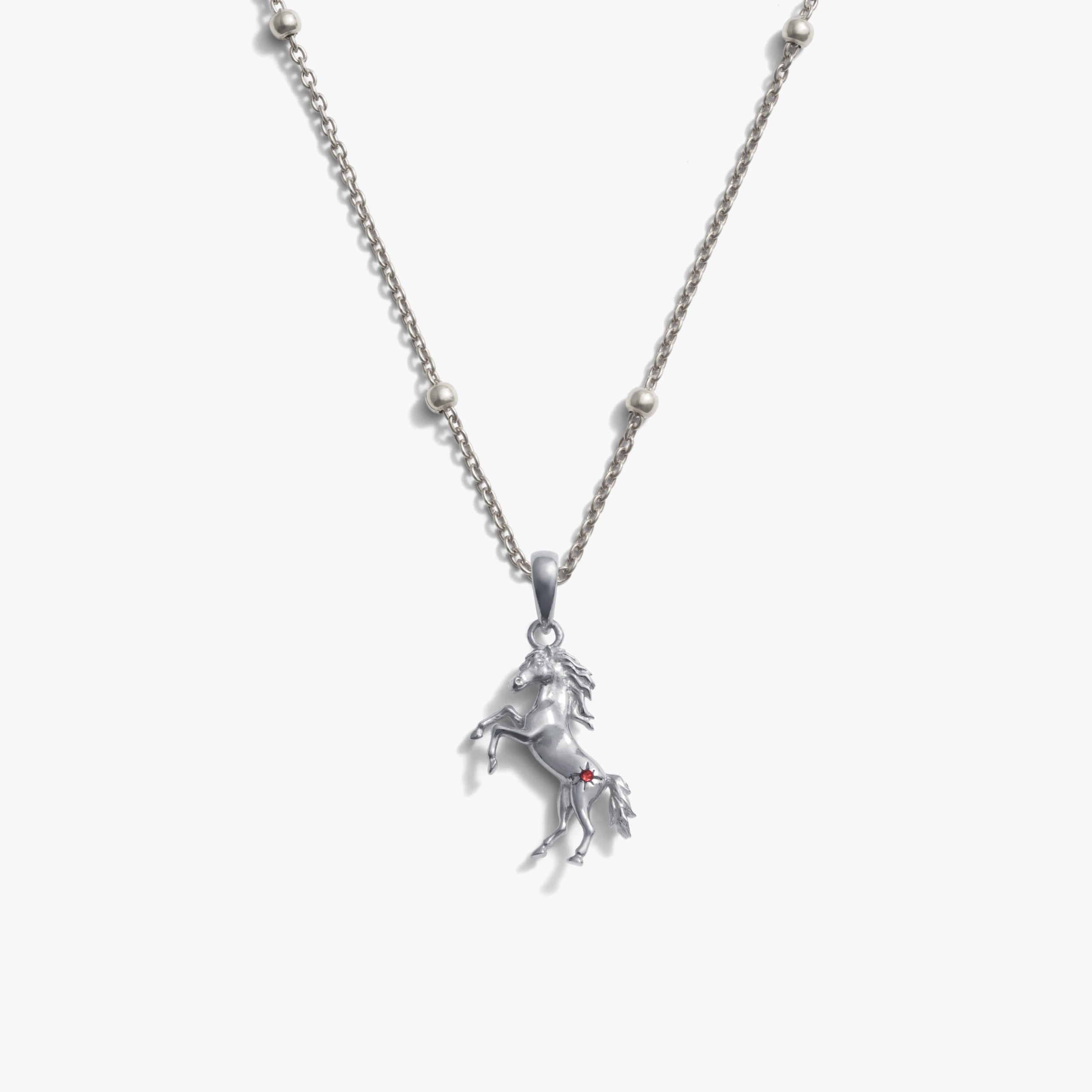 Awe Inspired Necklaces 925 Sterling Silver / 16-18'' Stallion Necklace