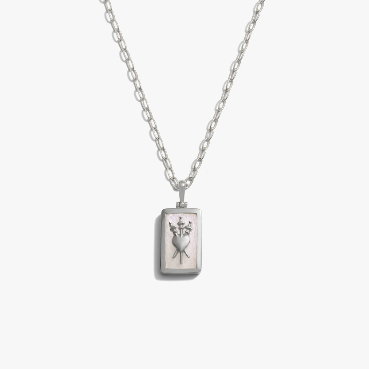 Awe Inspired Necklaces 925 Sterling Silver / 16-18'' Three of Swords Necklace