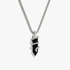 Awe Inspired Necklaces 925 Sterling Silver / 20" 2.1mm Rounded Box Chain Men's Black Onyx Crystal Snake Necklace