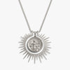 Awe Inspired Necklaces 925 Sterling Silver / 20-22"  Cuban Chain Fortuna’s Cosmic Rays Necklace Set