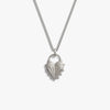 Awe Inspired Necklaces 925 Sterling Silver / 20"-22" Cuban Chain Men's Spiked Heart Necklace