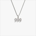 Awe Inspired Necklaces 925 Sterling Silver / 999 / 16"-18" Angel Number Necklace