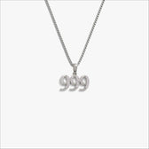 Awe Inspired Necklaces 925 Sterling Silver / 999 / 16"-18" Angel Number Necklace