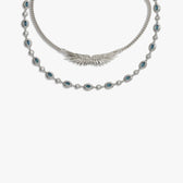 Awe Inspired Necklaces 925 Sterling Silver Angel Wing Necklace Set