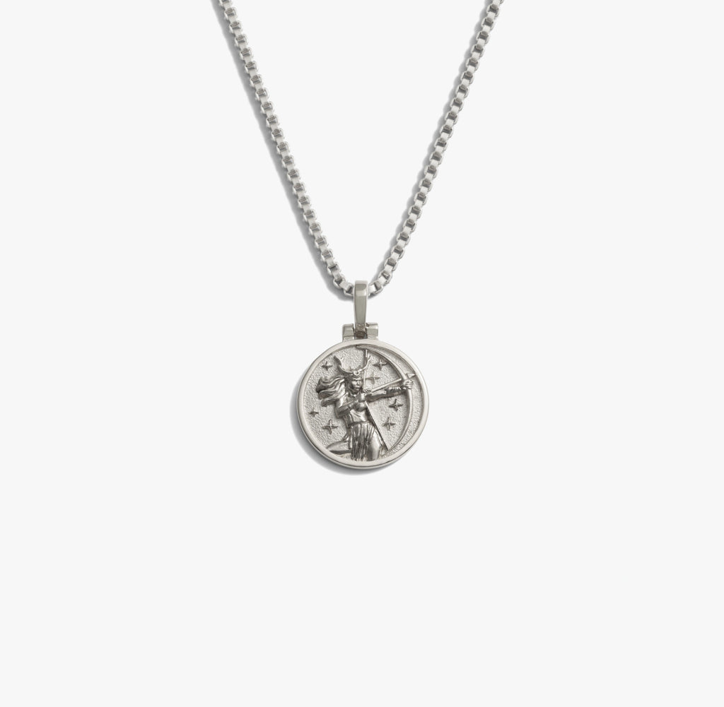 Awe Inspired Necklaces 925 Sterling Silver / Athena / 20-22 Mini Goddess Coin Necklace