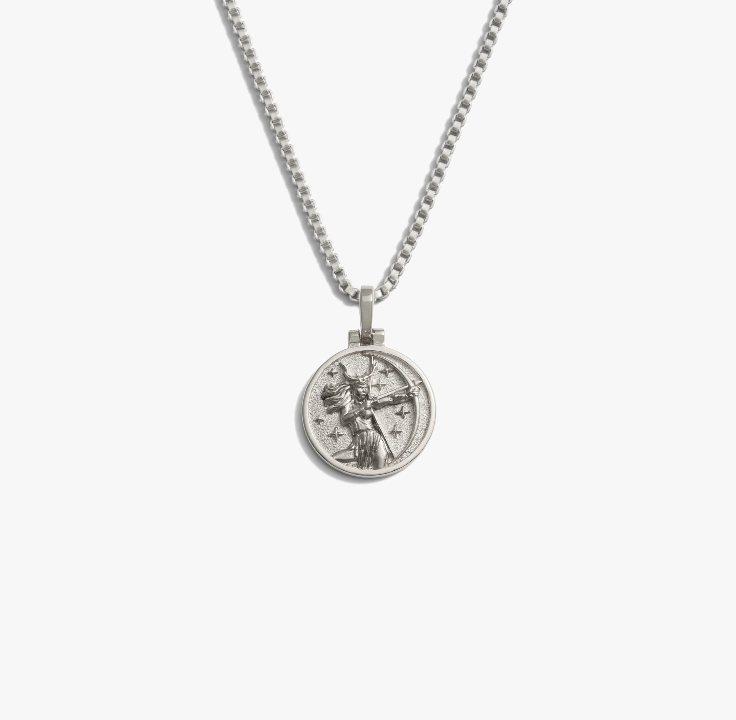 Awe Inspired Necklaces 925 Sterling Silver / Athena / 20-22 Mini Goddess Coin Necklace