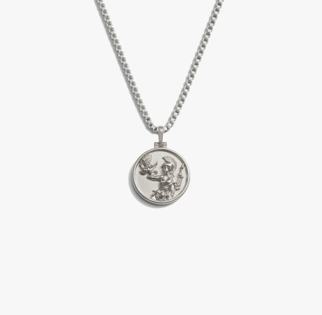 Awe Inspired Necklaces 925 Sterling Silver / Athena / 20-22 Mini Goddess Coin Necklace