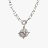 Awe Inspired Necklaces 925 Sterling Silver Compass Locket Single Charm Necklace