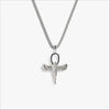 Awe Inspired Necklaces 925 Sterling Silver / Cuban Chain Men's Ankh of Isis Necklace