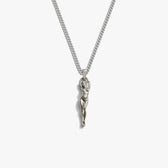 Awe Inspired Necklaces 925 Sterling Silver / Cuban Chain Men's Divine Feminine Amulet Necklace