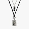 Awe Inspired Necklaces 925 Sterling Silver Death Crystal Cord Charm Necklace