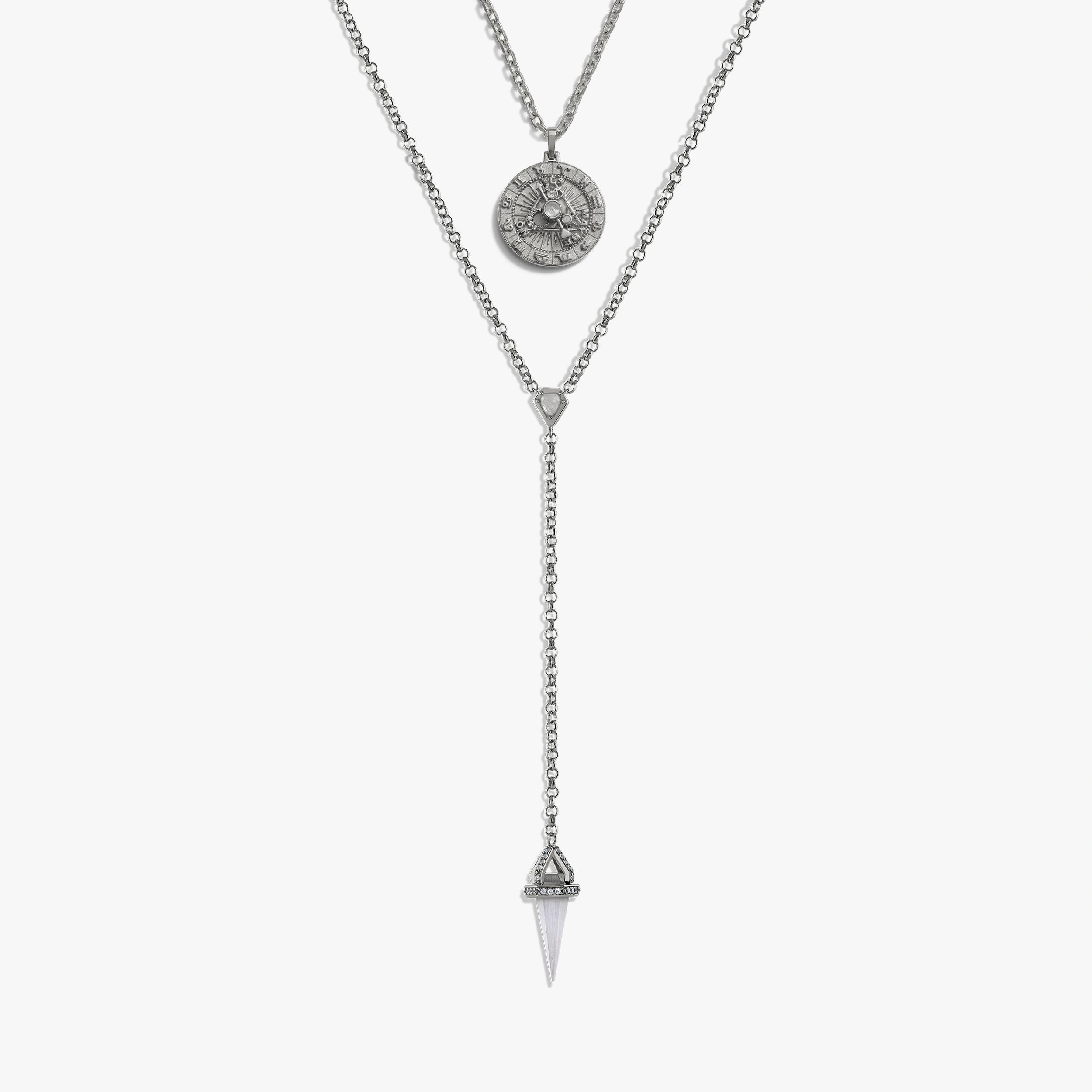 Awe Inspired Necklaces 925 Sterling Silver Divination Necklace Set