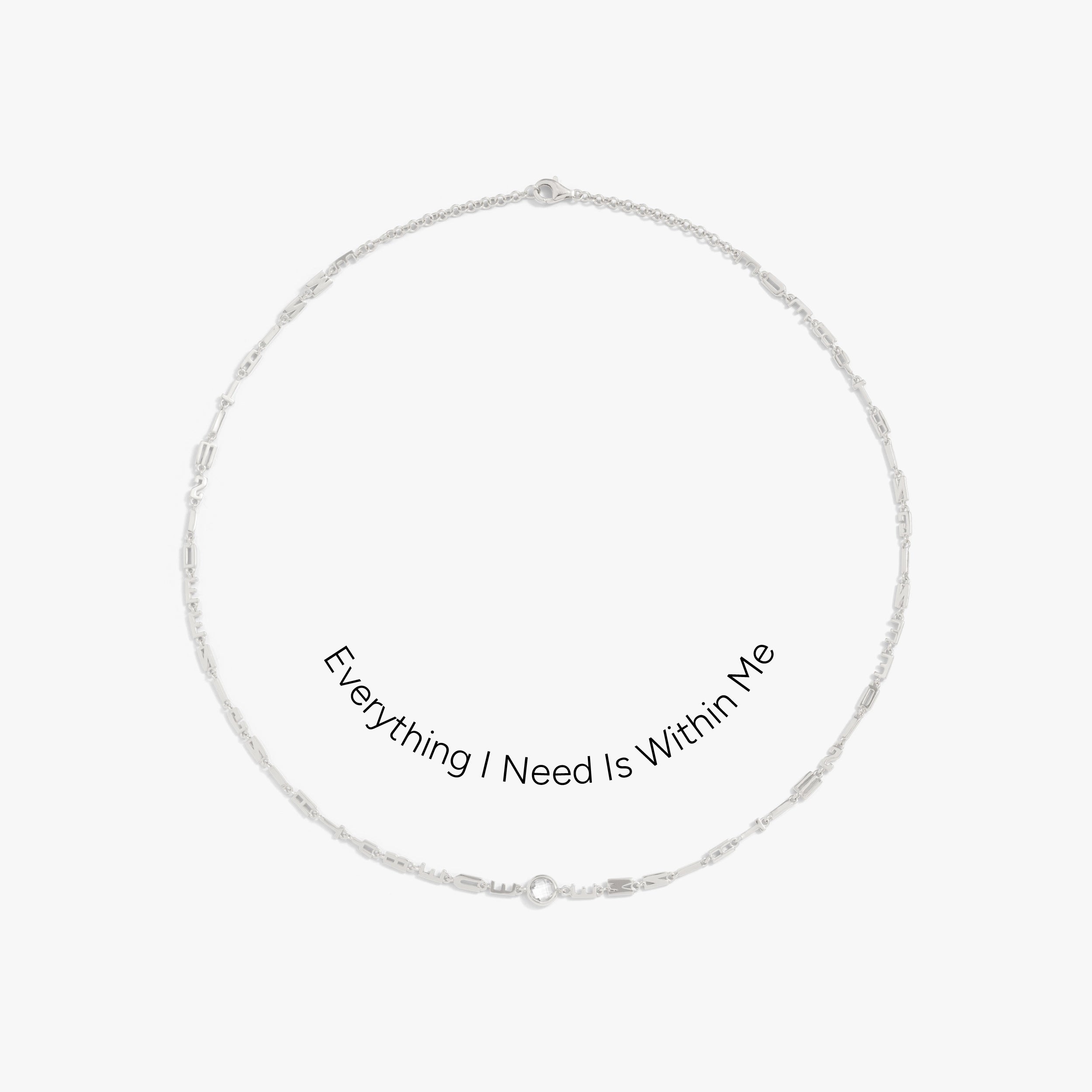 Awe Inspired Necklaces 925 Sterling Silver Everything I Need Is Within Me Affirmation Necklace