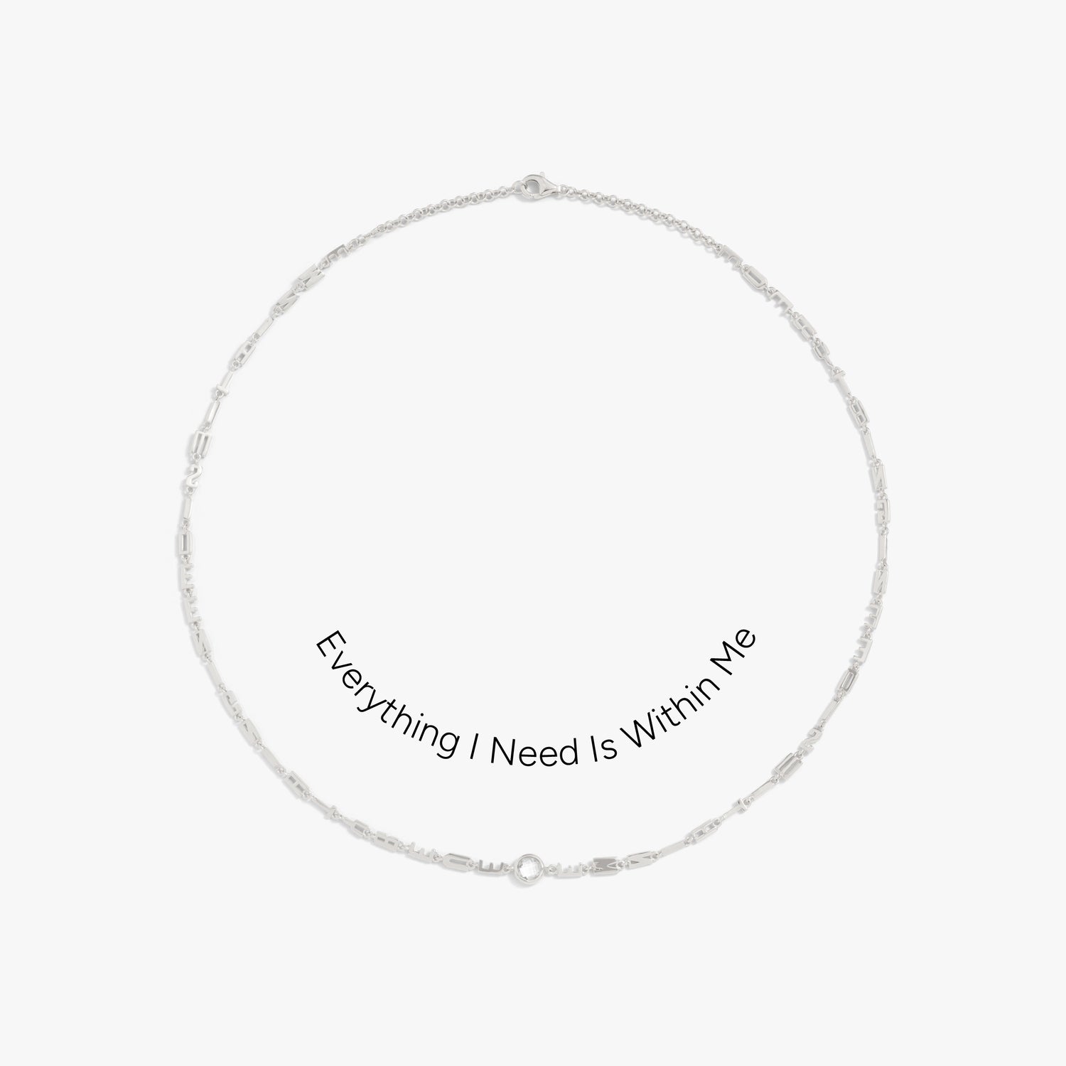 Awe Inspired Necklaces 925 Sterling Silver Everything I Need Is Within Me Affirmation Necklace