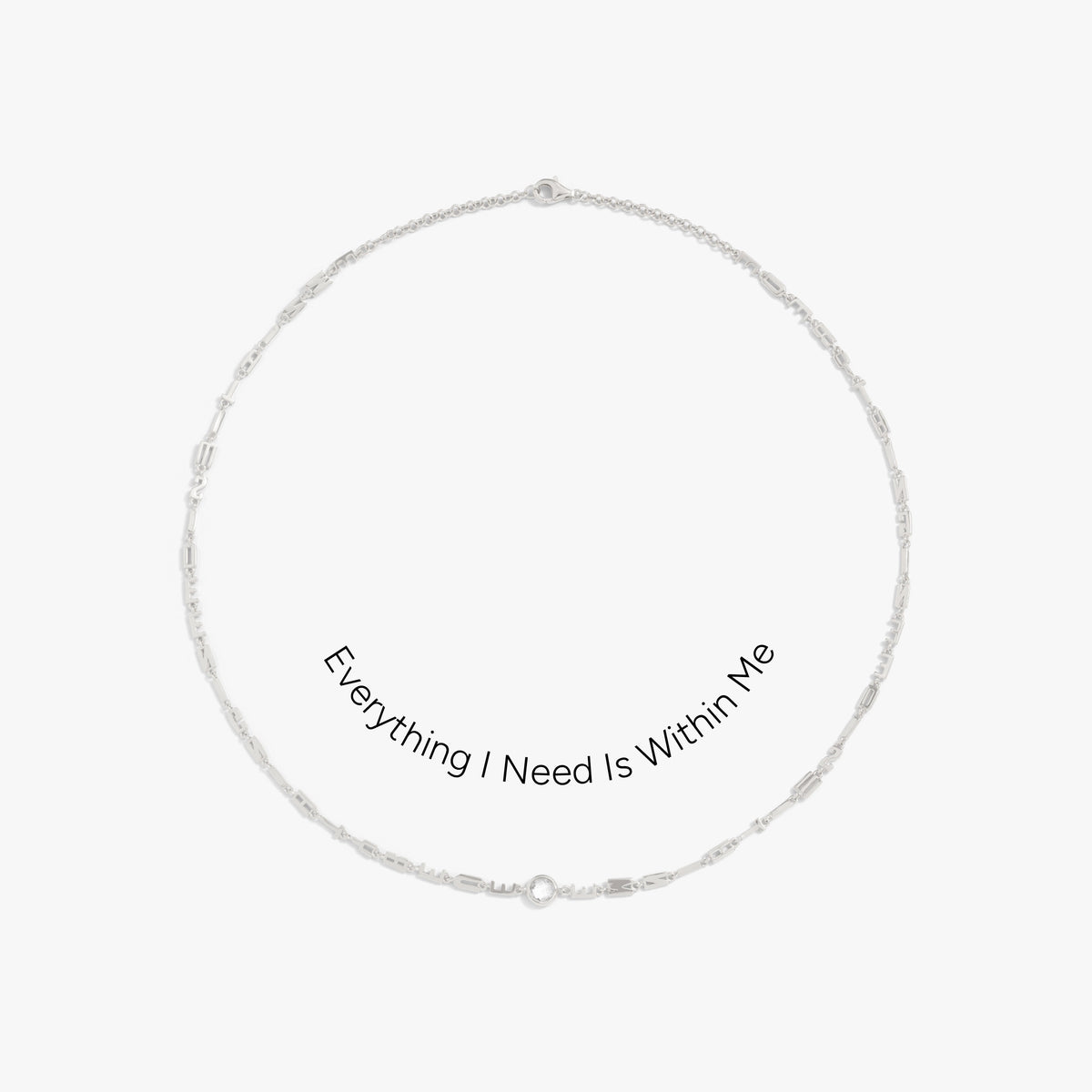 Awe Inspired Necklaces 925 Sterling Silver Everything I Need Is Within Me Affirmation Necklace