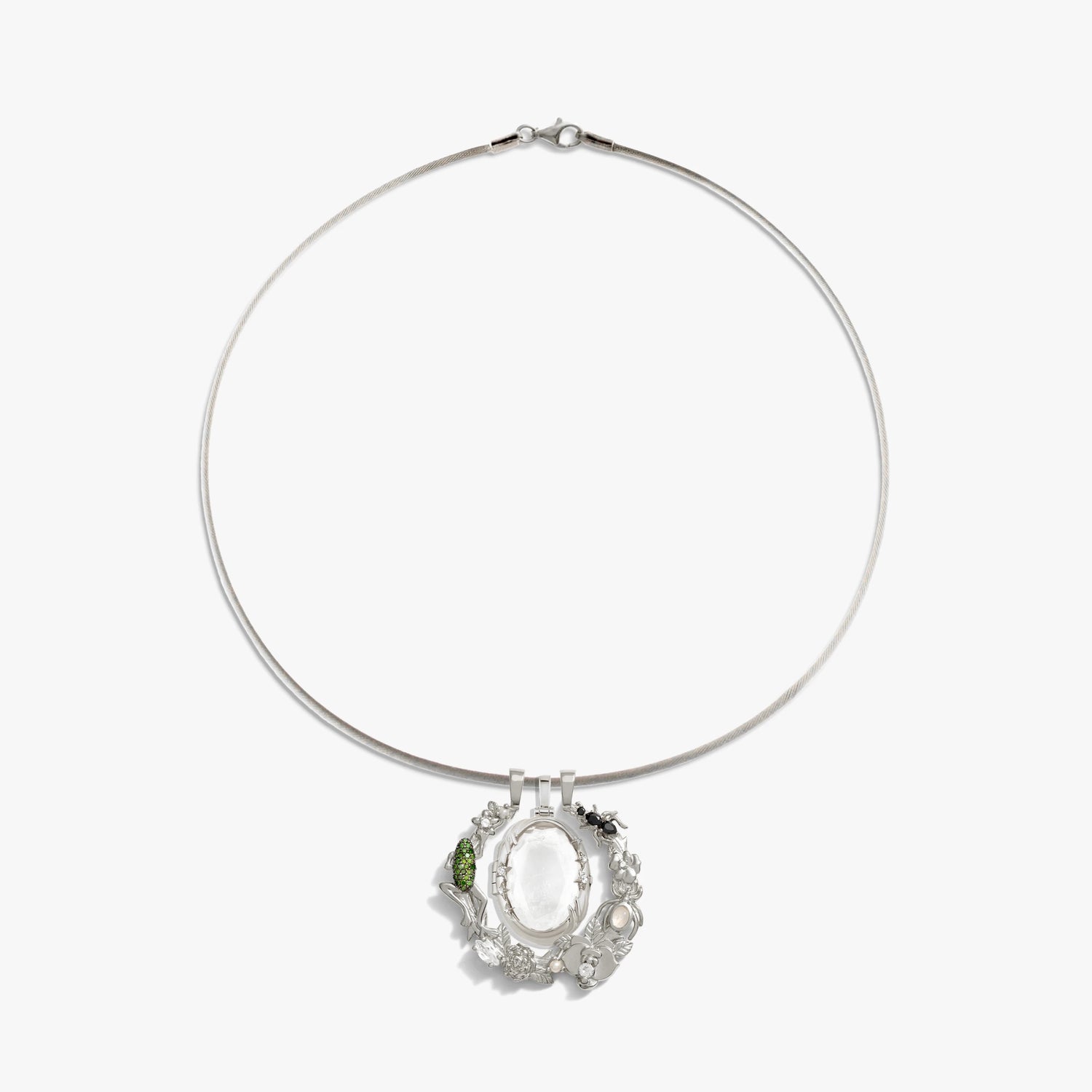 Awe Inspired Necklaces 925 Sterling Silver Fairy Realm Charm Collar