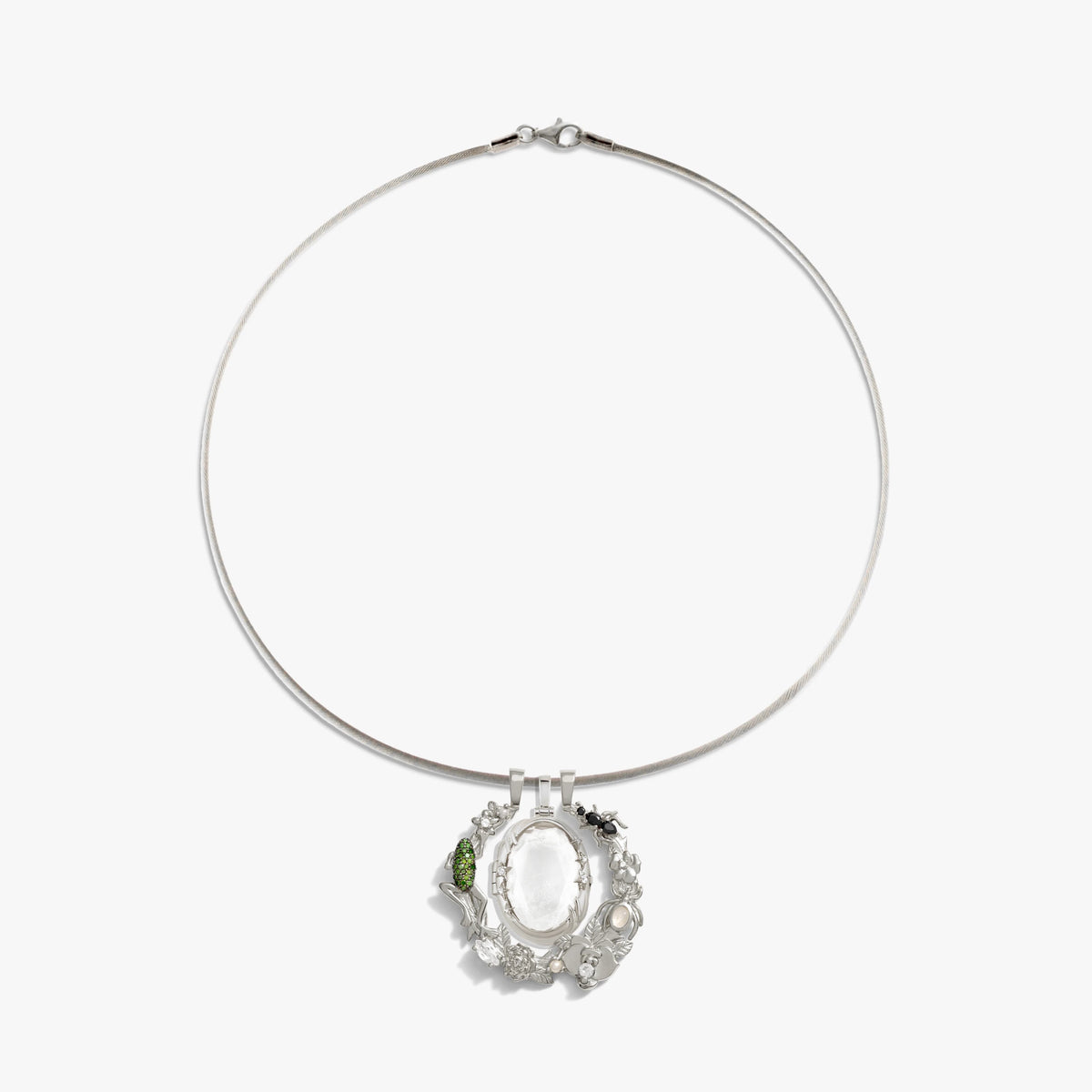 Awe Inspired Necklaces 925 Sterling Silver Fairy Realm Charm Collar