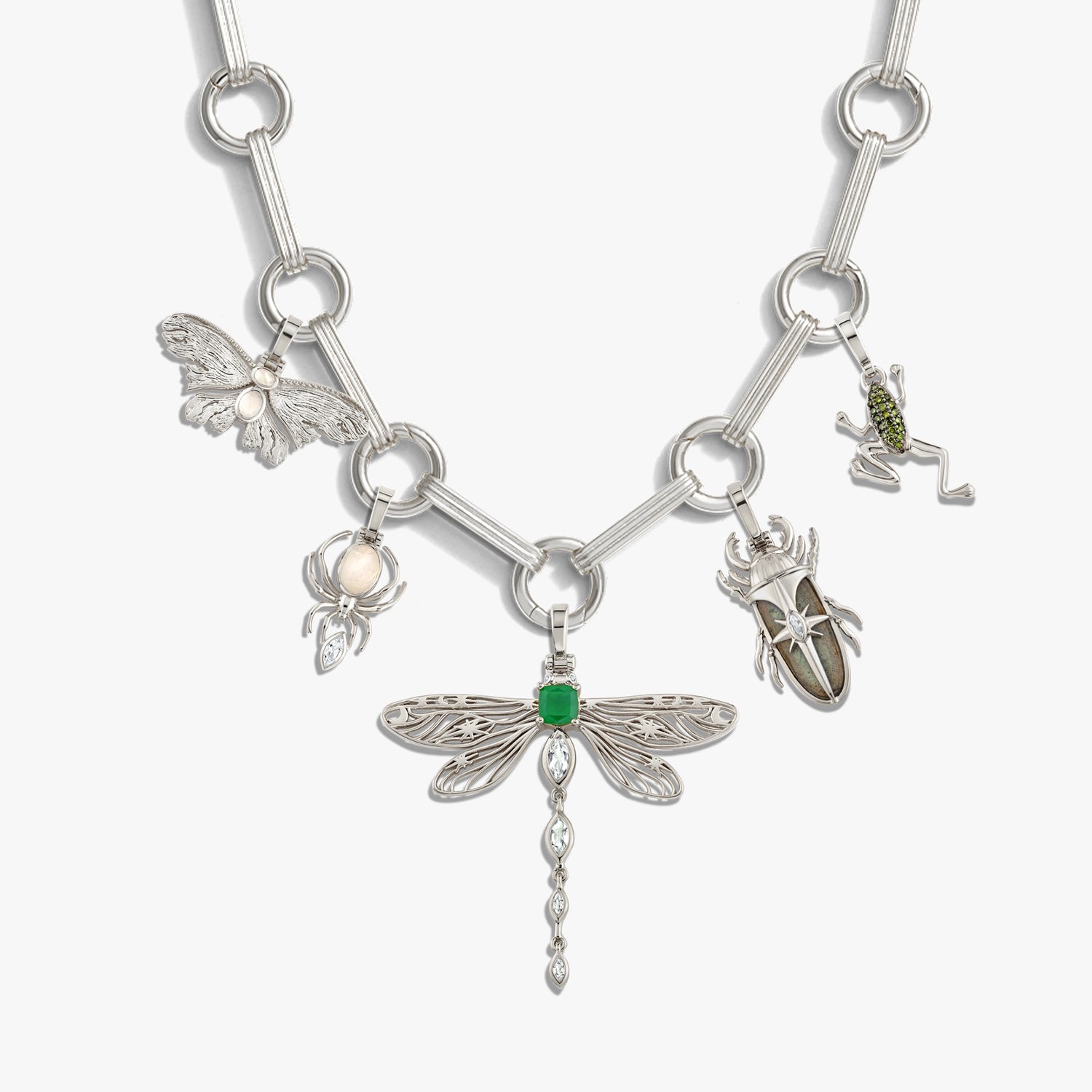 Awe Inspired Necklaces 925 Sterling Silver Forest Fairy Bar Charm Necklace