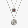 Awe Inspired Necklaces 925 Sterling Silver Garnet Aura Necklace Set