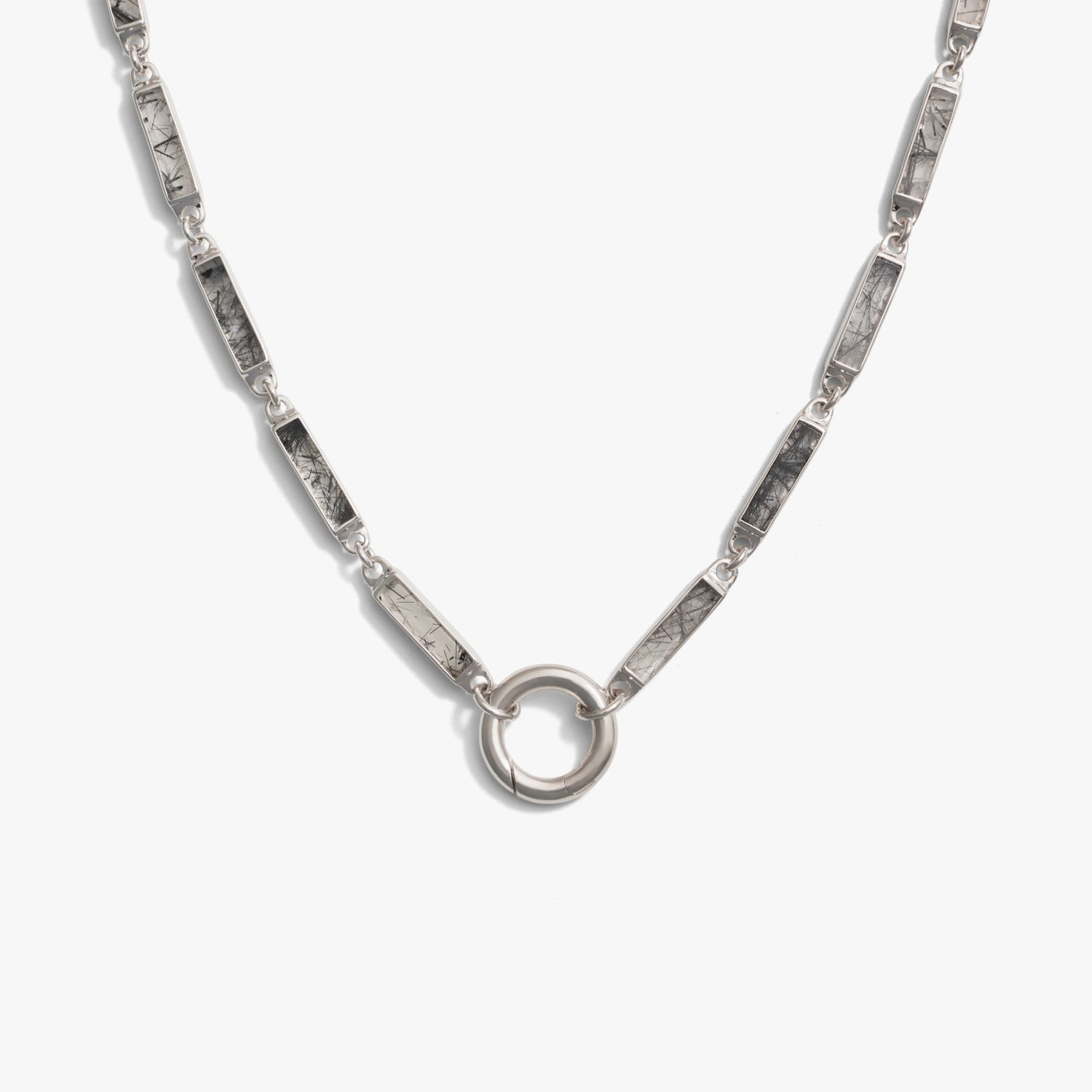 Awe Inspired Necklaces 925 Sterling Silver Gemstone Bar Charm Necklace