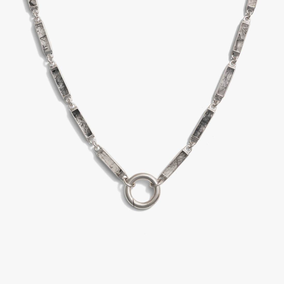 Awe Inspired Necklaces 925 Sterling Silver Gemstone Bar Charm Necklace