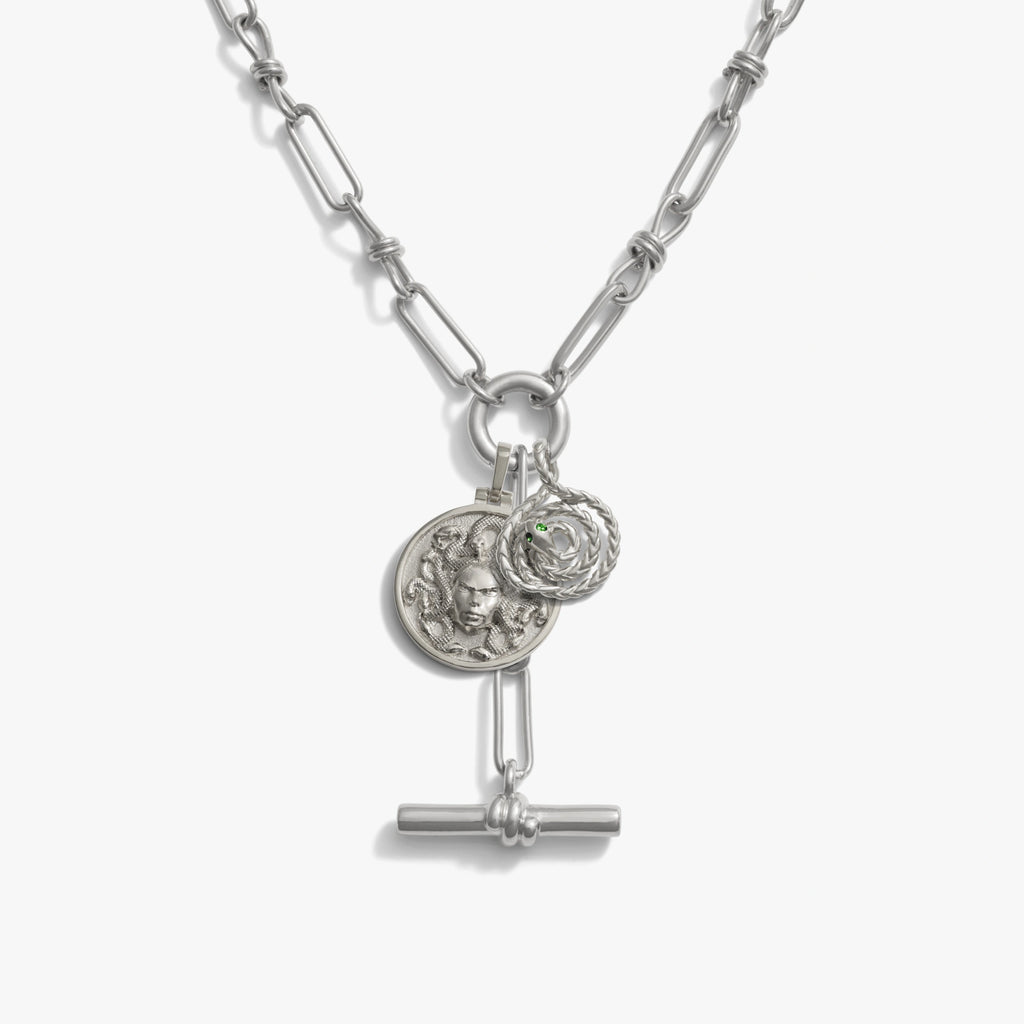 Awe Inspired Necklaces 925 Sterling Silver Goddess of Transformation Charm Lariat