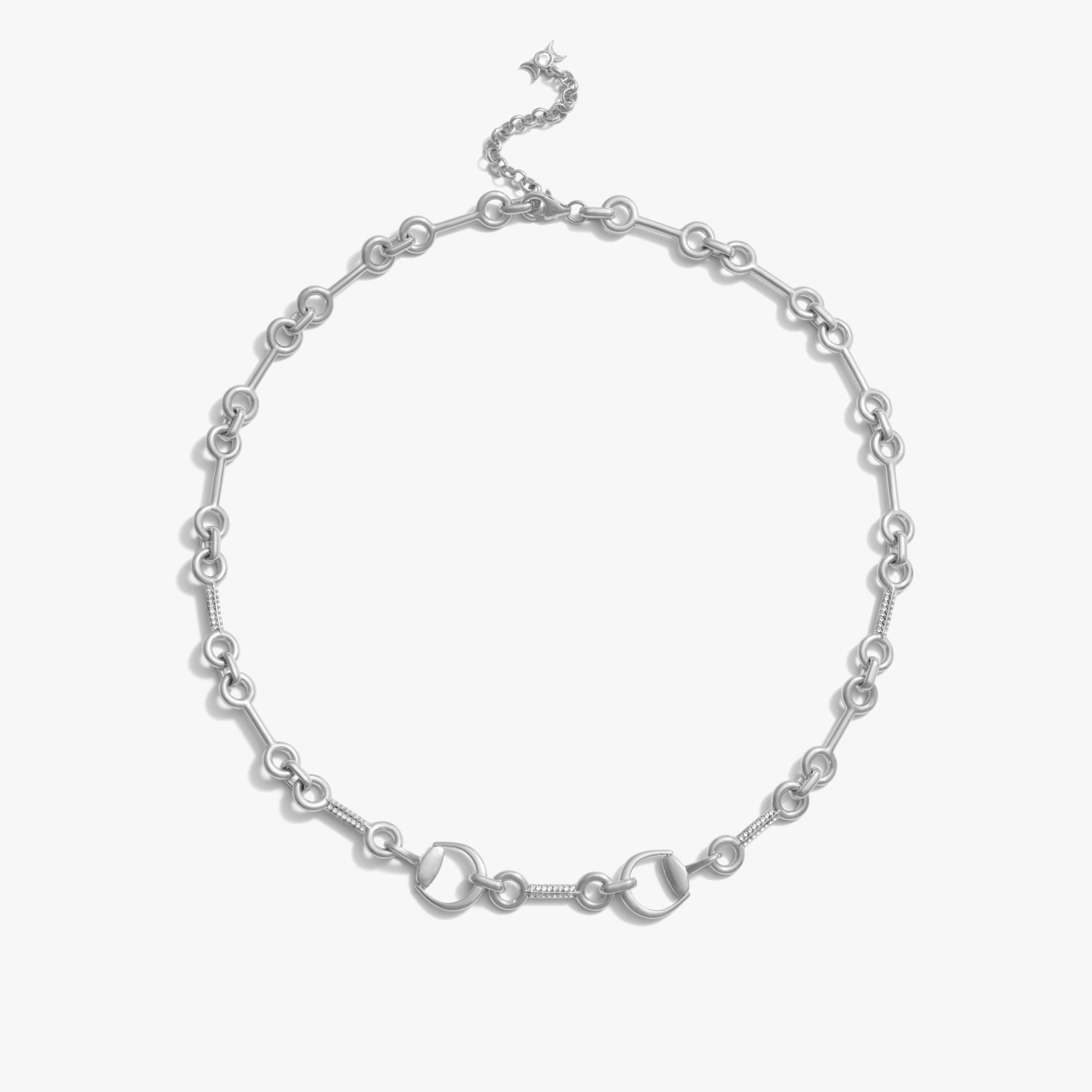 Awe Inspired Necklaces 925 Sterling Silver Horsebit Collar