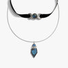 Awe Inspired Necklaces 925 Sterling Silver / Labradorite Dark Femme Necklace Set