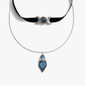 Awe Inspired Necklaces 925 Sterling Silver / Labradorite Dark Femme Necklace Set