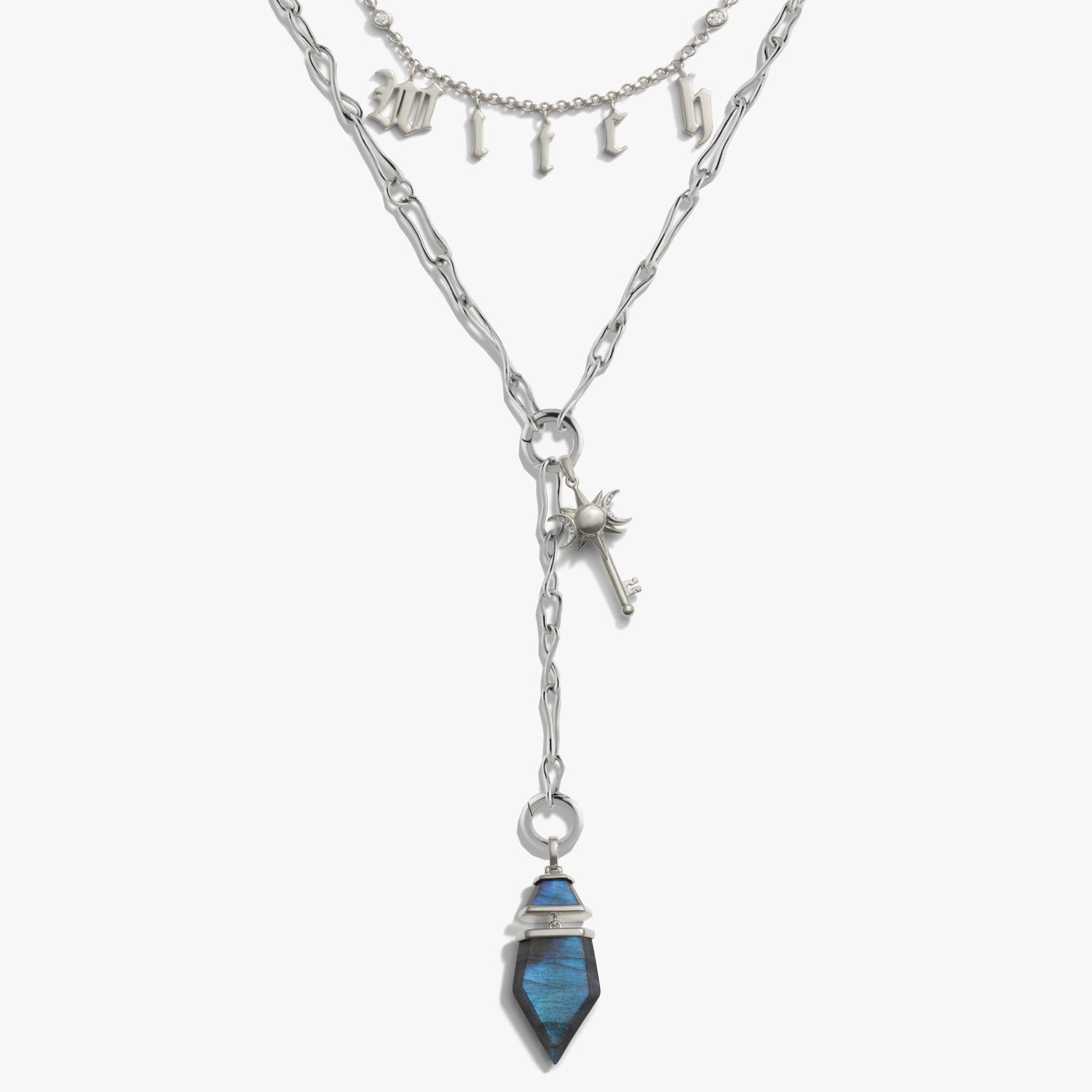 Awe Inspired Necklaces 925 Sterling Silver / Labradorite Essentials of Witchcraft Charm Necklace Set