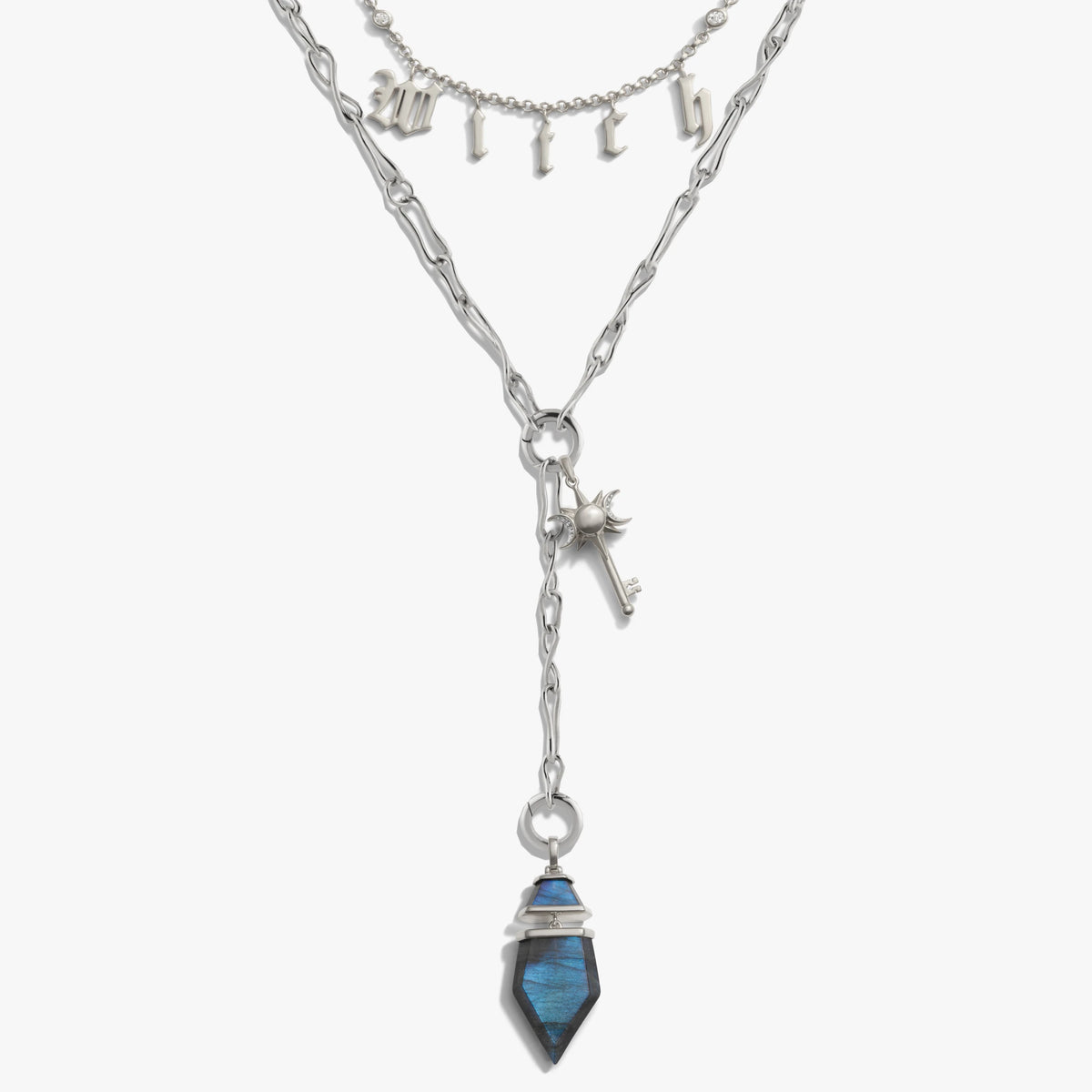 Awe Inspired Necklaces 925 Sterling Silver / Labradorite Essentials of Witchcraft Charm Necklace Set