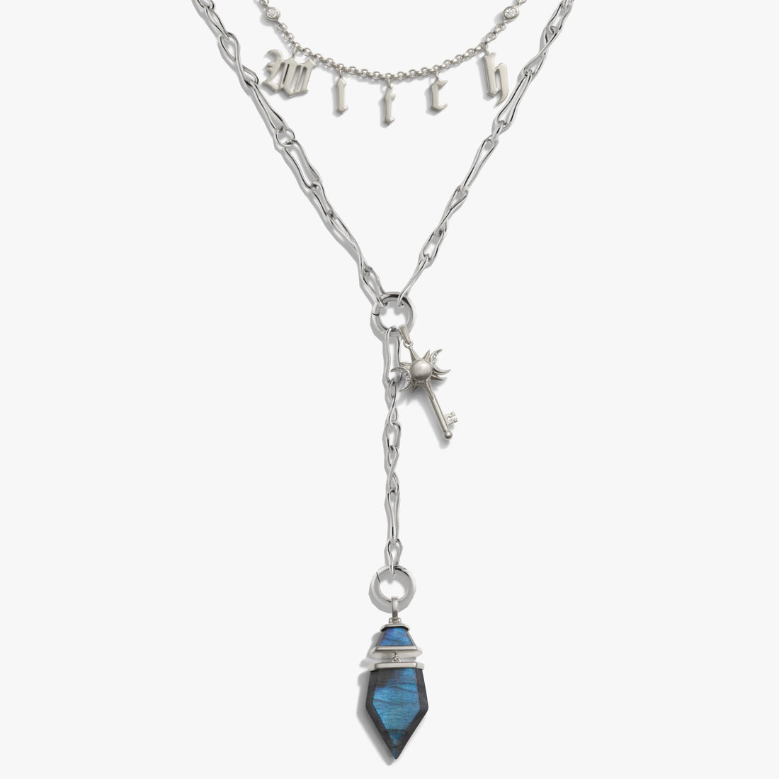 Awe Inspired Necklaces 925 Sterling Silver / Labradorite Essentials of Witchcraft Charm Necklace Set
