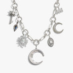 Awe Inspired Necklaces 925 Sterling Silver / Labradorite Witch Statement Charm Necklace