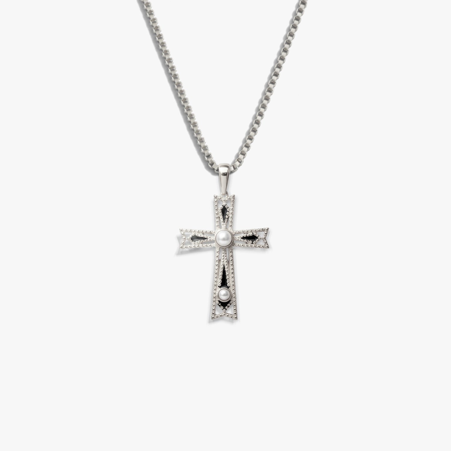 Awe Inspired Necklaces 925 Sterling Silver / Large / 16"-18" Enamel Cross Necklace