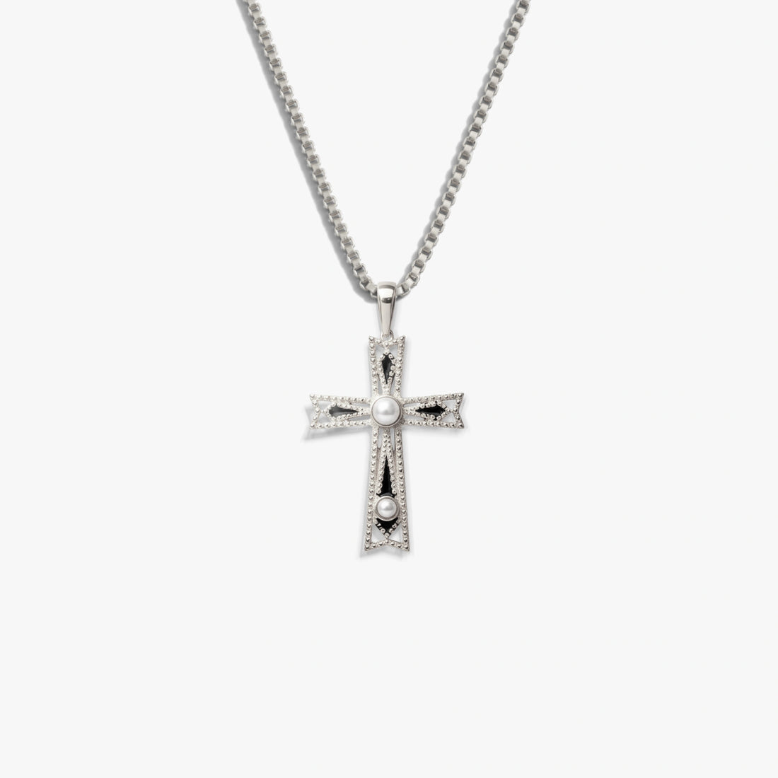 Awe Inspired Necklaces 925 Sterling Silver / Large / 16"-18" Enamel Cross Necklace