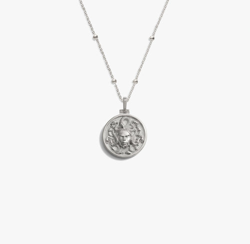 Awe Inspired Necklaces 925 Sterling Silver / Medusa / 16-18 Mini Medusa Forzatina Necklace