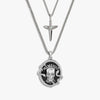 Awe Inspired Necklaces 925 Sterling Silver Men's Memento Mori Necklace Set