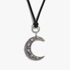 Awe Inspired Necklaces 925 Sterling Silver Mystic Moon Cord Charm Necklace