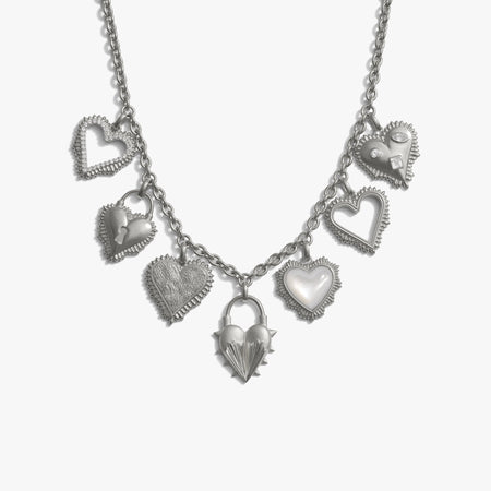 Radiant Heart Statement Charm Necklace