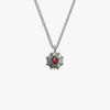 Awe Inspired Necklaces 925 Sterling Silver / Red Garnet / Cuban Chain Men's Aura Necklace