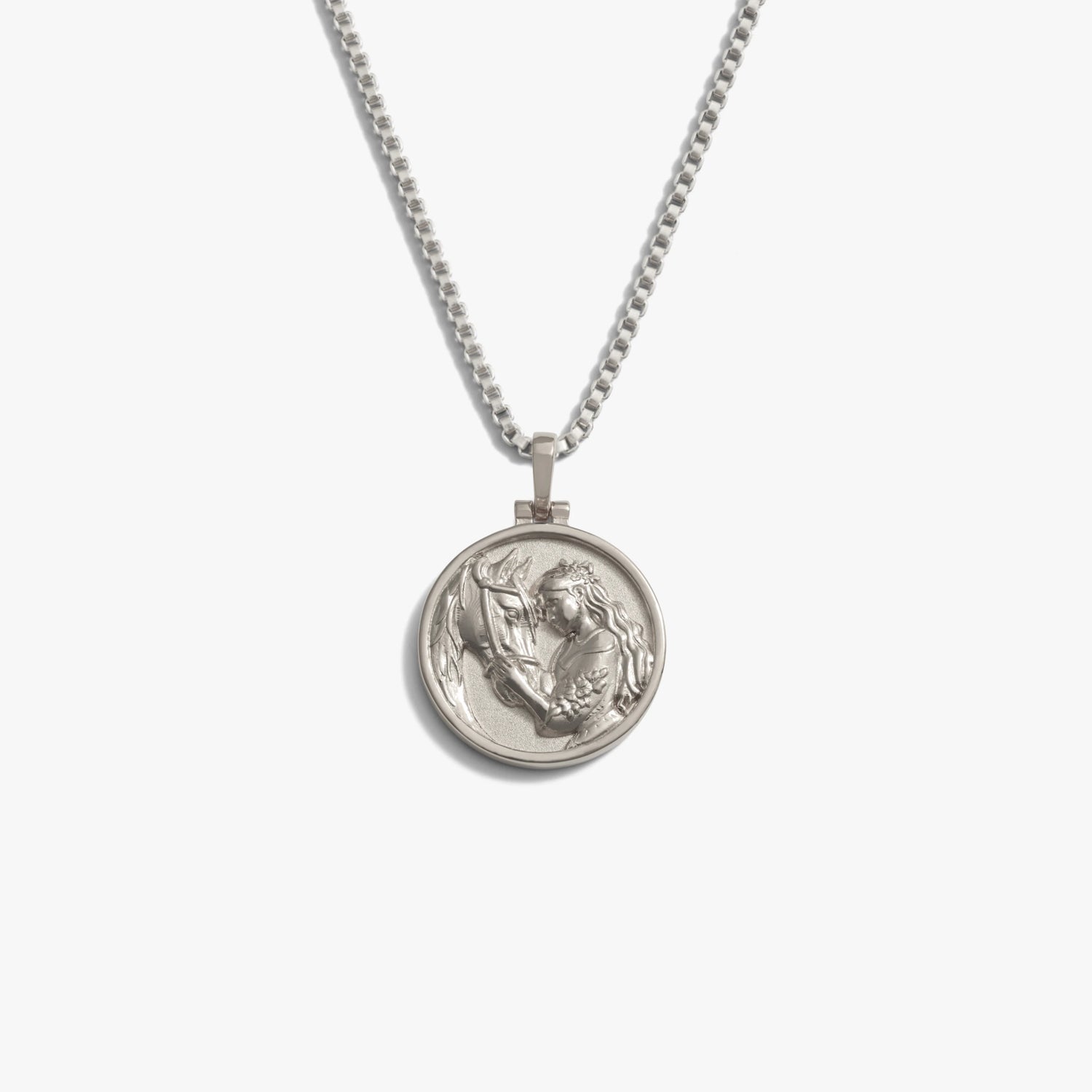 Awe Inspired Necklaces 925 Sterling Silver / Rhiannon / 16-18 Goddess Coin Necklace