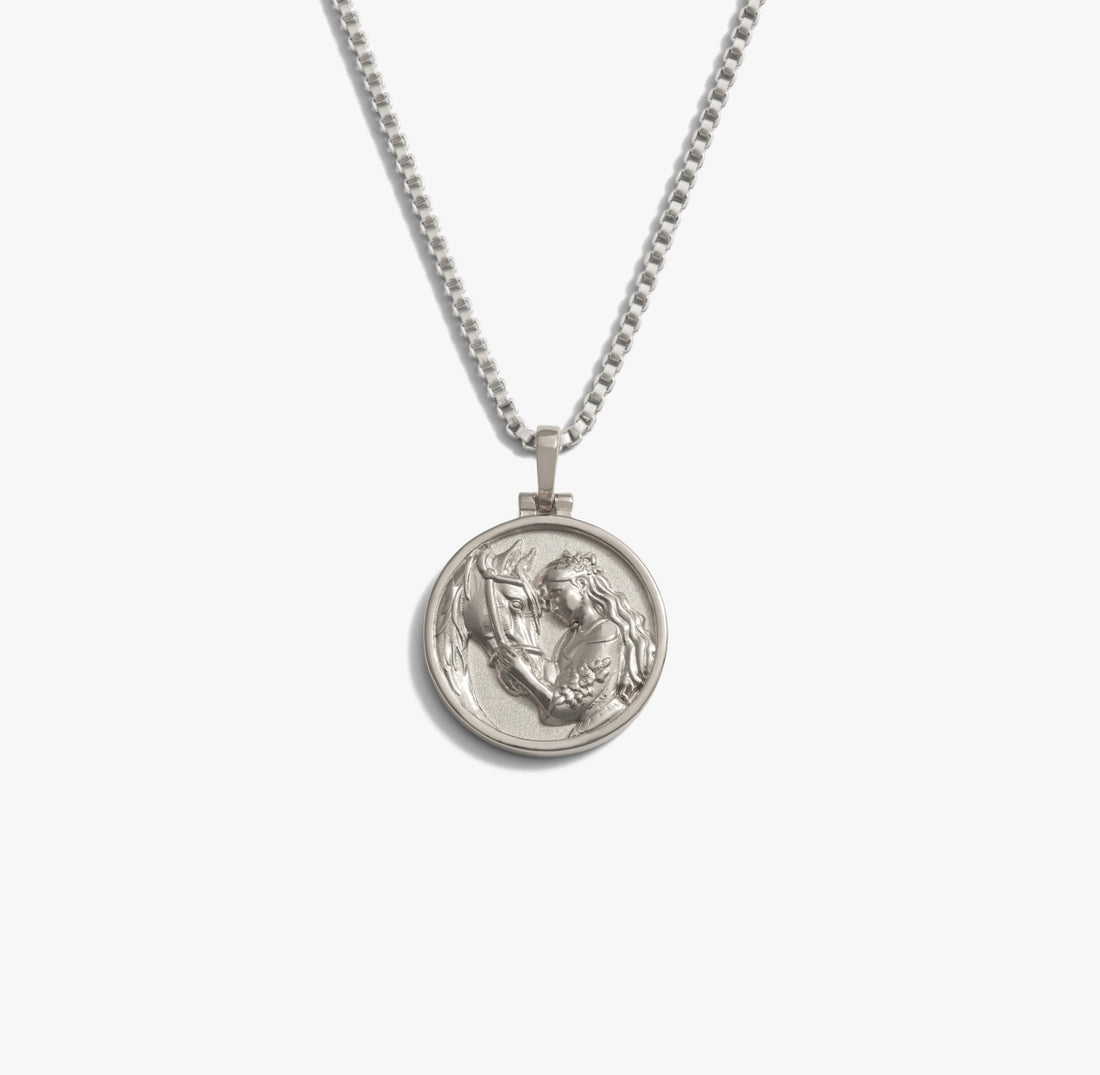 Awe Inspired Necklaces 925 Sterling Silver / Rhiannon / 16-18 Goddess Coin Necklace