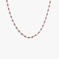 Awe Inspired Necklaces 925 Sterling Silver / Ruby / 18"-22" Pop Of Color Necklace