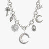 Awe Inspired Necklaces 925 Sterling Silver / Rutilated Quartz- Black Witch Statement Charm Necklace